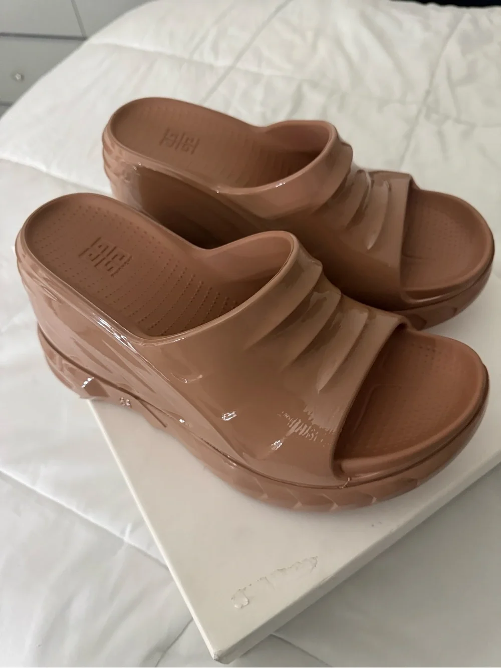 Givenchy Clay Marshmallow Wedge Slides